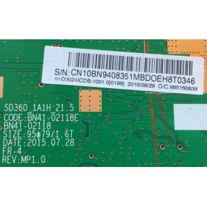 MAIN PARA MONITOR SAMSUNG  NUMERO DE PARTE BN94-08351M / BN41-02118E / BN9408351M / 08351M / MODELO S24D300HLR/ZA JP05